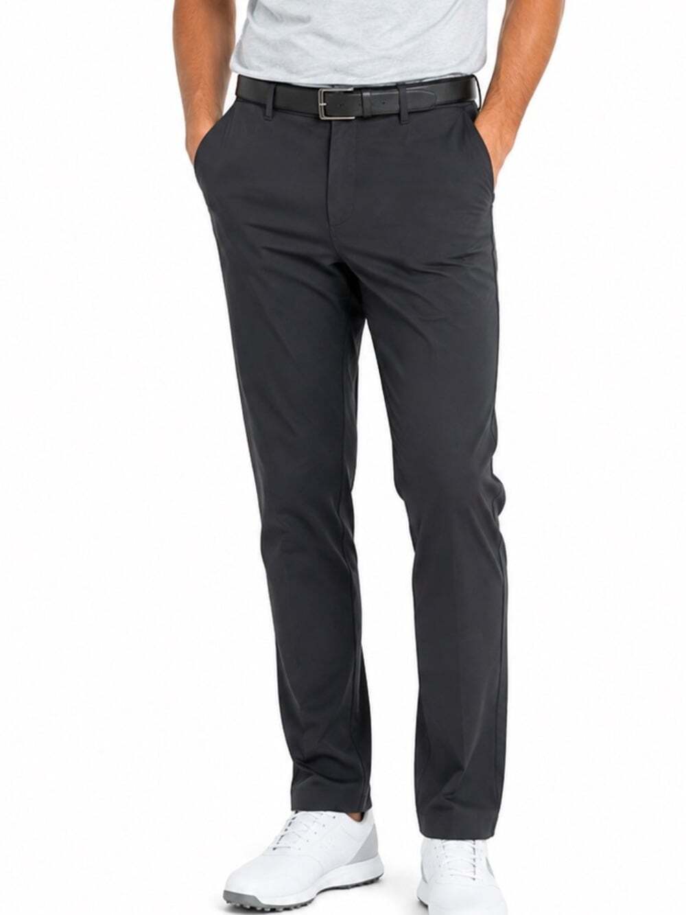 PGA Tour Men's Gray Flat Front Golf Pants 36 x 32